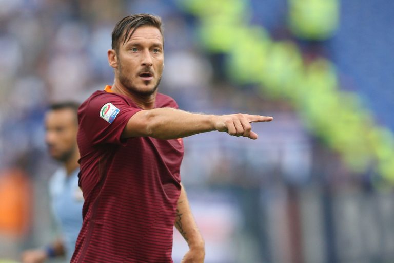 Totti sous le maillot de la Roma