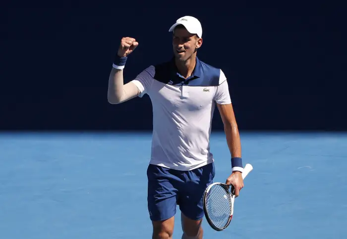 Tennis - Australian Open - Margaret Court Arena, Melbourne, Australia, January 16, 2018. Novak Djokovic of Serbia