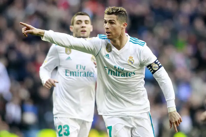Real Madrid's Cristiano Ronaldo during La Liga match. February 24,2018.