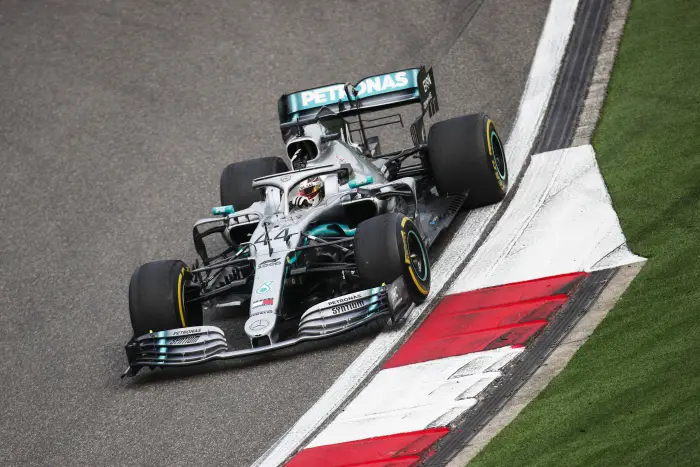 Lewis Hamilton, Mercedes AMG F1 W10 celebrates winning the race by waving to fans on the cool down lap