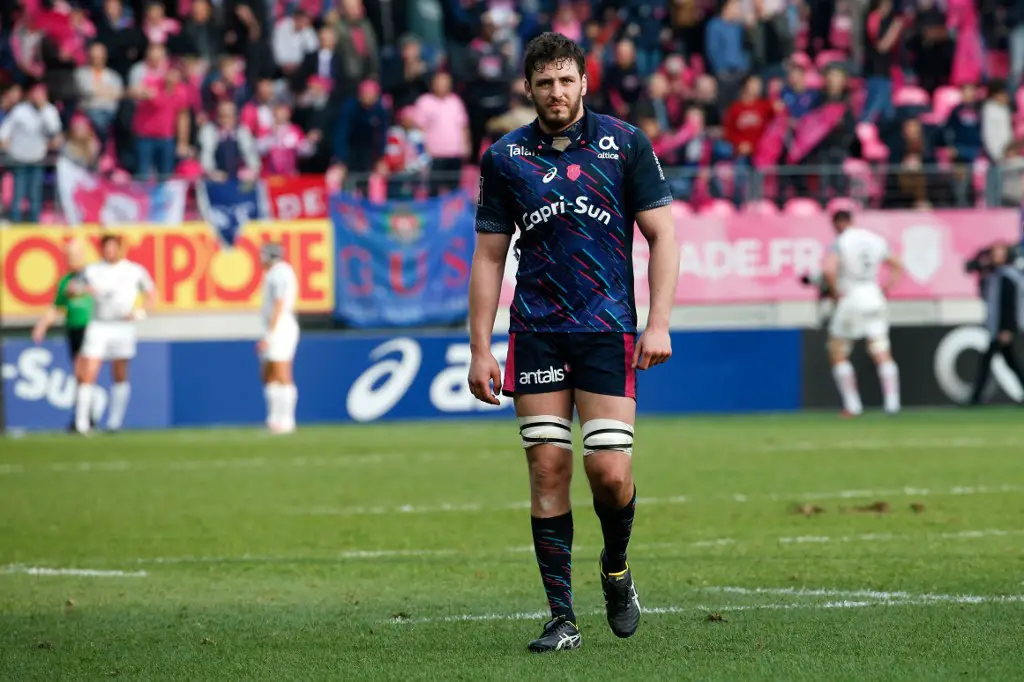 Stade Francais' French Lock Paul Gabrillagues during a French Top 14 rugby union match between Stade Francais and Toulouse on March 24, 2018 at the Jean Bouin stadium in Paris. (Photo by GEOFFROY VAN DER HASSELT / AFP)