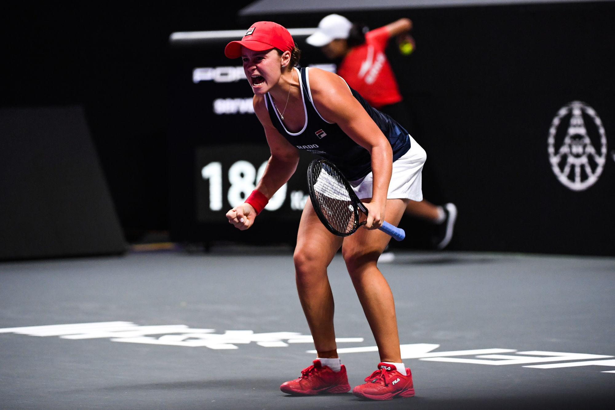(191103) -- SHENZHEN, Nov. 3, 2019 (Xinhua) -- Ashleigh Barty of Australia celebrates after winning the singles final against Elina Svitolina of Ukraine at the WTA Finals Tennis Tournament in Shenzhen, south China's Guangdong Province, Nov. 3, 2019. (Xinhua/Liang Xu) (Photo by Xinhua/Sipa USA) 
Photo by Icon Sport - Shenzhen (Chine)