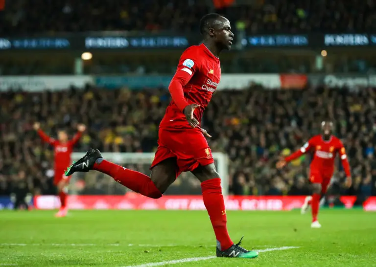 Sadio Mané avec le maillot de Liverpool