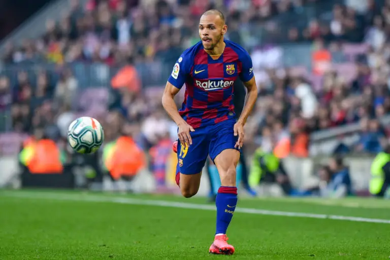 Martin BRAITHWAITE lors d'un match du FC Barcelone