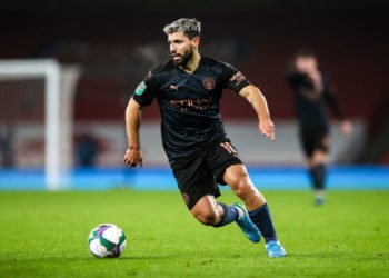 Manchester City's Sergio Aguero during the Carabao Cup, Quarter Final match at The Emirates Stadium, London.
