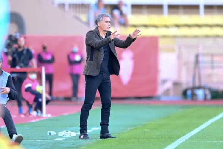 Olivier DALL OGLIO (Entraineur Montpellier MHSC) during the Ligue 1 Uber Eats match between Monaco and Montpellier at Stade Louis II on October 24, 2021 in Monaco, Monaco. (Photo by Alexandre Dimou/FEP/Icon Sport) - Olivier DALL'OGLIO - Stade Louis II - Monaco (Monaco)