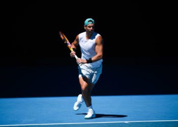 Rafael Nadal à l'entrainement à Melbourne - Photo by Icon sport -