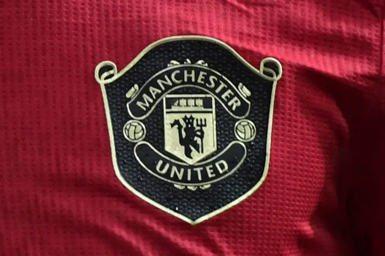 The Manchester United team badge during the UEFA Europa League match between Club Brugge and Manchester United at Jan Breydel Stadium on February 20, 2020 in Brugge, Belgium. (Photo by Dave Winter/Icon Sport)