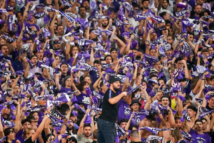 Fans of Toulouse (Photo by Anthony Dibon/Icon Sport)