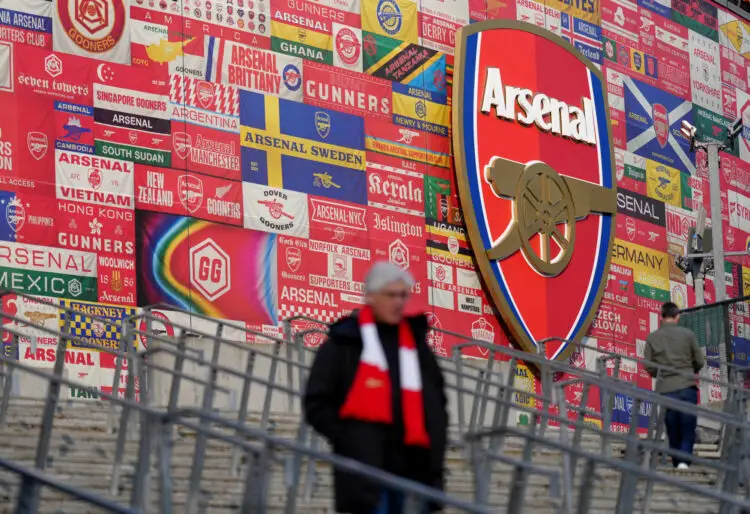 Fans outside the ground before the Premier League match at the Emirates Stadium, London. Picture date: Friday April 21, 2023. - Photo by Icon sport