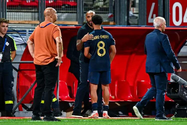 Thierry HENRY head coach of France and Warren ZAIRE EMERY (Fernandez/Icon Sport)