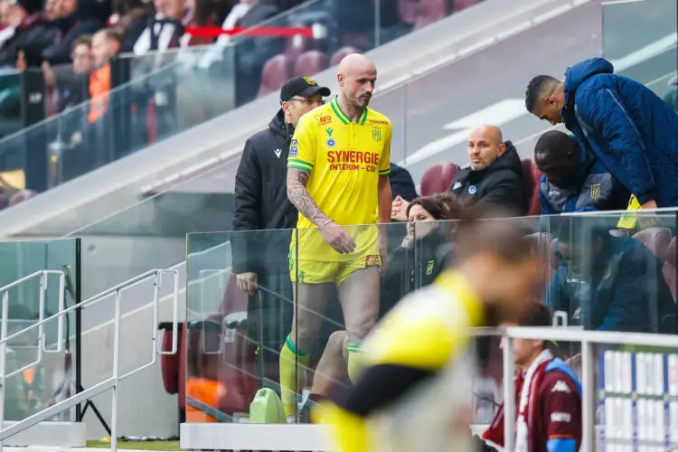 Nicolas PALLOIS of Nantes during the Ligue 1 Uber Eats match between Football Club de Metz and Football Club de Nantes at Stade Saint-Symphorien on November 12, 2023 in Metz, France. (Photo by Loic Baratoux/FEP/Icon Sport)