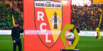 RC Lens logo - (Photo by Daniel Derajinski/Icon Sport)