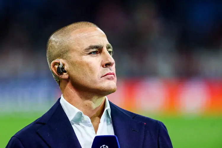 Fabio CANNAVARO of Amazon Prime prior the UEFA Champions League Quarter Final, first leg match between AC Milan and Napoli at Giuseppe Meazza Stadium on April 12, 2023 in Milan, Italy. (Photo by Johnny Fidelin/Icon Sport)   - Photo by Icon Sport