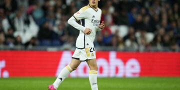 Arda Guller of Real Madrid during the La Liga match between Real Madrid and RC Celta played at Santiago Bernabeu Stadium on March 10, 2024 in Madrid, Spain. (Photo by Cesar Cebolla / Pressinphoto / Icon Sport)   - Photo by Icon Sport