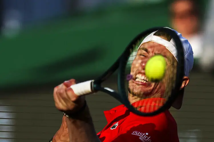 Ugo HUMBERT of France during the Day 7 of Rolex Monte-Carlo Masters 1000 at Monte-Carlo Country Club on April 12, 2024 in Monte-Carlo, Monaco.(Photo by Johnny Fidelin/Icon Sport)   - Photo by Icon Sport