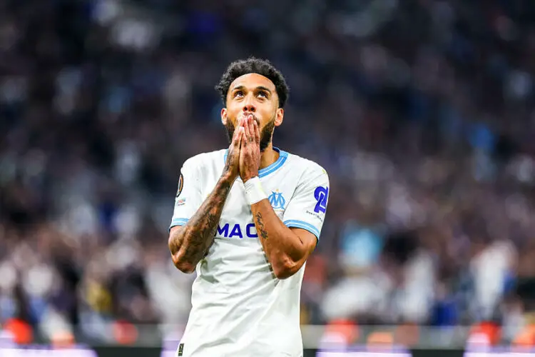 Pierre-Emerick AUBAMEYANG of Marseille looks dejected during the UEFA Europa League Quarter-finals match between Marseille and Benfica at Oragne Velodrome, Marseille on April 18, 2024 in Marseille, France.(Photo by Johnny Fidelin/Icon Sport)   - Photo by Icon Sport