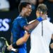 Rafael Nadal of Spain hugs Gael Monfils of France at the Australian Open Tennis Championships, Melbourne Park on Monday, January 23rd, 2017 -------------------- Photo: Ella Ling / BPI / Icon Sport Tennis - Australian Open 2017 Day Eight Melbourne Park, Melbourne, Australia 23 January 2017   - Photo by Icon Sport