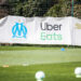 Logo de l'Olympique de Marseille avec Uber Eats - Photo by Icon Sport