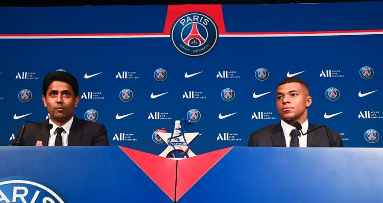 Nasser al Khelaifi, Kylian MBAPPE - Photo by Icon Sport