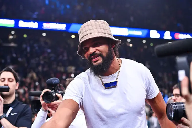 Former nba player Joakim NOAH  before the NBA match between Cleveland Cavaliers and Brooklyn Nets at Hotel Accor Arena Bercy on January 11, 2024 in Paris, France. (Photo by Sandra Ruhaut/Icon Sport)   - Photo by Icon Sport