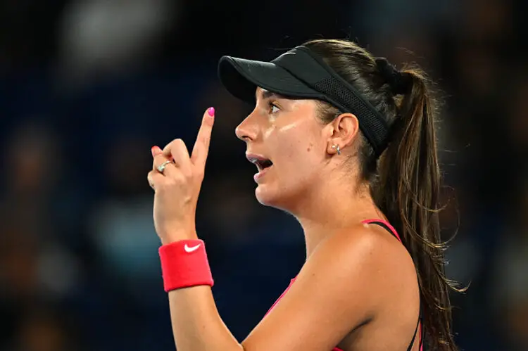 Oceane Dodin (FRA) during her fourth round match at the 2024 Australian Open at Melbourne Park in Melbourne, Australia, on January 22, 2024. Photo by Corinne Dubreuil/ABACAPRESS.COM - Photo by Icon Sport   - Photo by Icon Sport