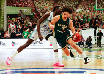 Sahel MOUHRI of Limoges during the Betclic Elite match between Nanterre and Limoges at Palais des Sports Maurice Thorez on April 13, 2024 in Nanterre, France.(Photo by Thomas Proisy/Icon Sport)   - Photo by Icon Sport