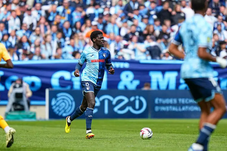 Etienne Youte KINKOUE of Le Havre AC during the Ligue 1 Uber Eats match between Le Havre and Metz at Stade Oceane on April 21, 2024 in Le Havre, France.(Photo by Hugo Pfeiffer/Icon Sport)   - Photo by Icon Sport