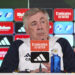 Carlo Ancelotti, the head coach of Real Madrid CF, attends a press conference on the eve of the 2023/2024 La Liga EA Sports week 36 football match between Real Madrid CF and Deportivo Alaves at Real Madrid CF training ground. (Photo by Federico Titone / SOPA Images/Sipa USA)   - Photo by Icon Sport