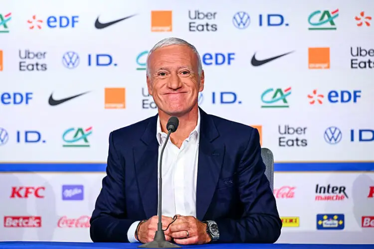 Didier DESCHAMPS head coach of France during the French Football national team press conference following the announcement of the shortlist for the upcoming UEFA EURO 2024 at Studio TF1 on May 16, 2024 in Boulogne Billancourt, France.(Photo by Baptiste Fernandez/Icon Sport)   - Photo by Icon Sport