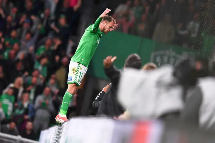 11 Irvin CARDONA (asse) during the Ligue 2 BKT Playoffs match between Saint Etienne and Rodez at Stade Geoffroy-Guichard on May 24, 2024 in Saint-Etienne, France.(Photo by Philippe Lecoeur/FEP/Icon Sport)   - Photo by Icon Sport