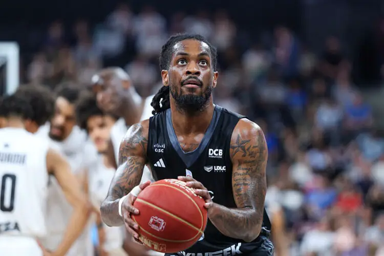 Paris Lee of LDLC ASVEL Villeurbanne during the Betclic Elite Playoffs Semi Final match between Paris and Lyon Villeurbanne at Adidas Arena on May 25, 2024 in Paris, France.(Photo by Icon Sport/Icon Sport)   - Photo by Icon Sport
