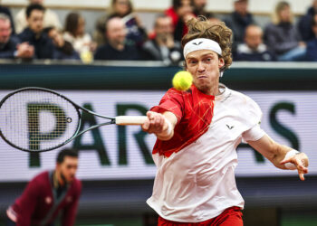 Andrey RUBLEV of Russia during the Day 4 of Roland Garros at Roland Garros on May 29, 2024 in Paris, France.(Photo by Johnny Fidelin/Icon Sport)   - Photo by Icon Sport