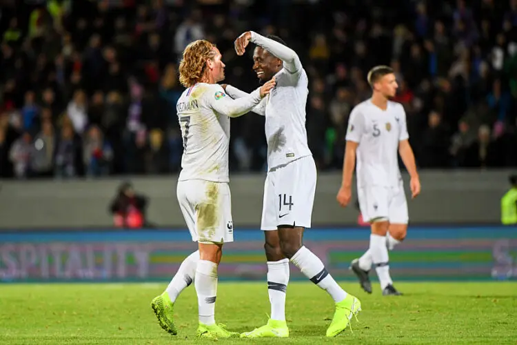 Antoine GRIEZMANN of France and Blaise MATUIDI of France celebrates during the Euro Qualifications match between Iceland and France at Laugardalsvollur National Stadium on October 11, 2019 in Reykjavik, Iceland. (Photo by Anthony Dibon/Icon Sport)   - Photo by Icon Sport