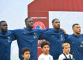 Konaté, Upamecano, Maignan et Mbappé avec les Bleus en 2023 (Photo by Anthony Dibon/Icon Sport)