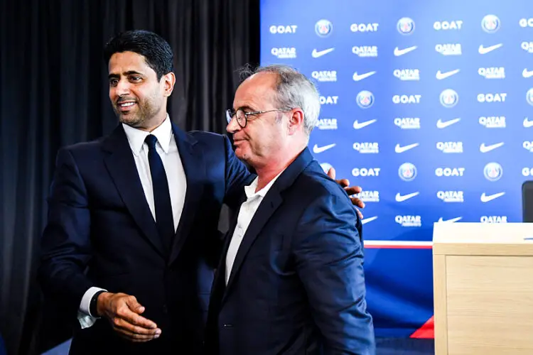 Luis CAMPOS (Directeur sportif du Paris Saint-Germain) et Nasser AL-KHELAIFI (Président du Paris Saint-Germain) - Photo by Icon Sport