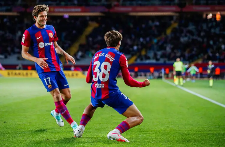 Marc Guiu avec le Barça - Photo by Icon Sport