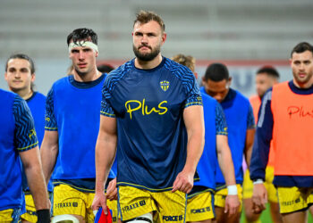 Christiaan Van Der Merwe of USON Nevers during the Pro D2 match between Club Athletique Brive Correze Limousin and USON Nevers at Stade Amedee-Domenech on February 9, 2024 in Brive, France. (Photo by Loic Cousin/Icon Sport)   - Photo by Icon Sport