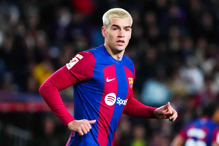 Marc Guiu of FC Barcelona during the La Liga EA Sports match between FC Barcelona and Granada CF, date 24, played at Lluis Companys Stadium on February 10, 2024 in Barcelona, Spain. (Photo by Colas Buera / Pressinphoto / Icon Sport) - Photo by Icon Sport   - Photo by Icon Sport