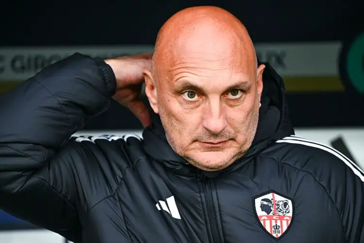 Olivier PANTALONI coach of Ajaccio during the Ligue 2 BKT match between Bordeaux and Ajaccio at Stade Matmut Atlantique on May 3, 2024 in Bordeaux, France.(Photo by Anthony Dibon/Icon Sport)   - Photo by Icon Sport