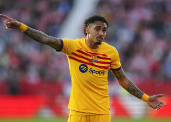 Raphael Dias Belloli Raphinha of FC Barcelona during the La Liga EA Sports match between Girona FC and FC Barcelona played at Montilivi Stadium on May 04, 2024 in Girona, Spain. (Photo by Sergio Ruiz / Pressinphoto / Icon Sport)   Photo by Icon sport   - Photo by Icon Sport