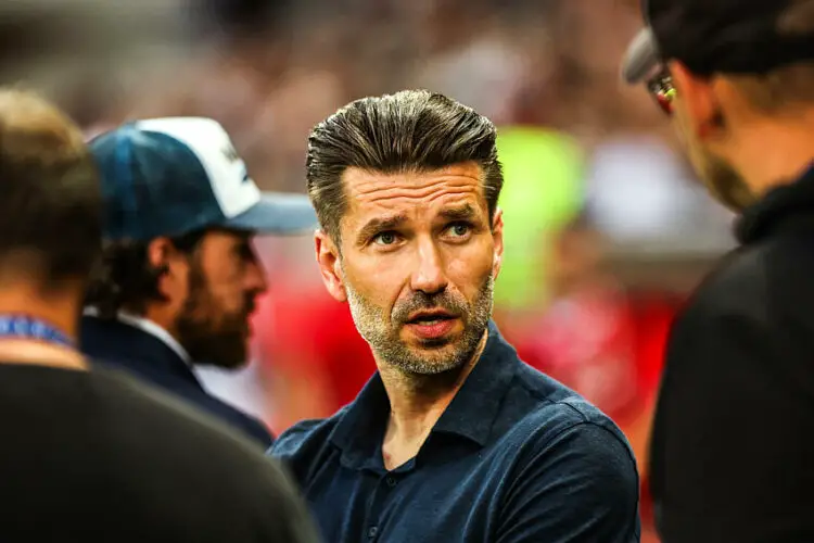 Luka ELSNER head coach and Mathieu BODMER sportif director of Le Havre AC prior the Ligue 1 Uber Eats match between Nice and Le Havre at Allianz Riviera on May 10, 2024 in Nice, France.(Photo by Johnny Fidelin/Icon Sport)   - Photo by Icon Sport