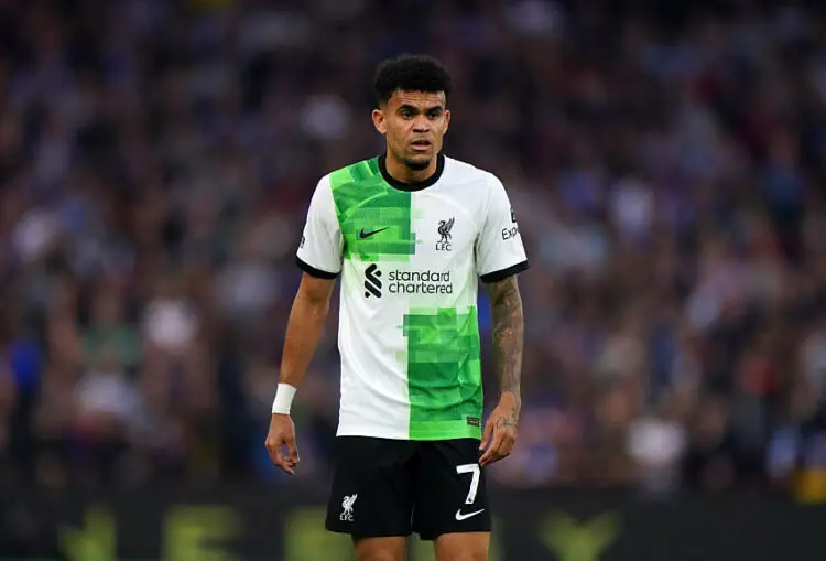 Liverpool's Luis Diaz during the Premier League match at Villa Park, Birmingham. Picture date: Monday May 13, 2024.   - Photo by Icon Sport