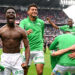 10 Nathanael MBUKU (asse) - 29 Aimen MOUEFFEK (asse) during the Ligue 1 Uber Eats Playoffs second leg match between Metz and Saint-Etienne at Stade Saint-Symphorien on June 2, 2024 in Metz, France.(Photo by Anthony Bibard/FEP/Icon Sport)   - Photo by Icon Sport