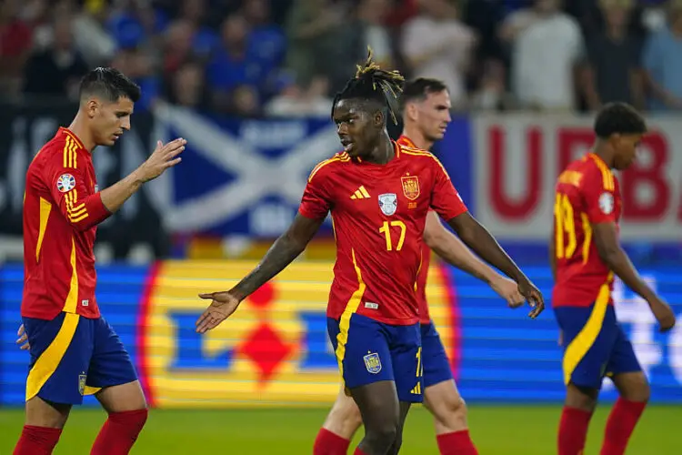 Morata avec Williams lors d'Espagne / Italie  - Photo by Icon Sport