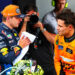 (L to R): Second placed Max Verstappen (NLD) Red Bull Racing with pole sitter Lando Norris (GBR) McLaren in qualifying parc ferme.  22.06.2024. Formula 1 World Championship, Rd 10, Spanish Grand Prix, Barcelona, Spain, Qualifying Day.  - www.xpbimages.com, EMail: requests@xpbimages.com © Copyright: Batchelor / XPB Images   Photo by Icon Sport   - Photo by Icon Sport