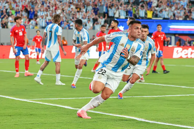 Lautaro Martinez après son but lors d'Argentine / Chili à la Copa America  - Photo by Icon Sport