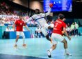 Dika MEM of France during the Paris 2024 Olympic Games Handball match between France and Denmark at South Paris Arena on July 27, 2024 in Paris, France.  (Photo by Baptiste Fernandez/Icon Sport)   - Photo by Icon Sport