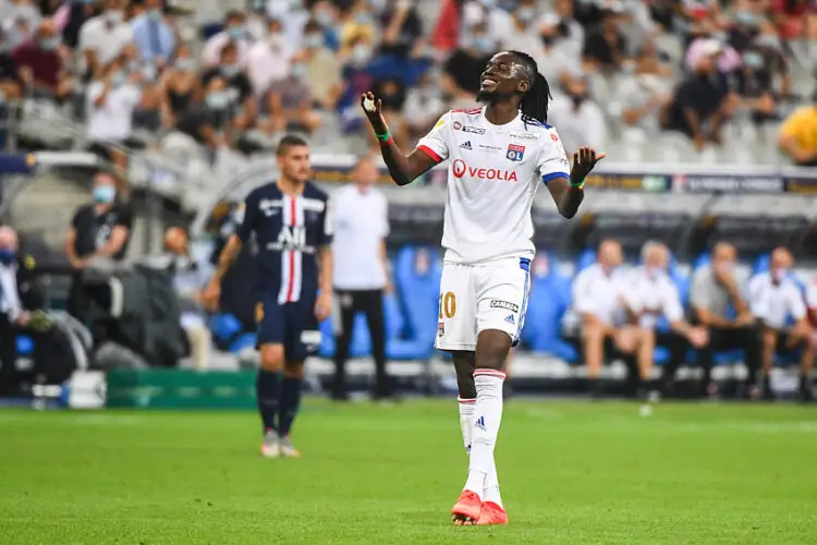 Bertrand Traoré avec l'OL en 2020  - Photo by Icon Sport