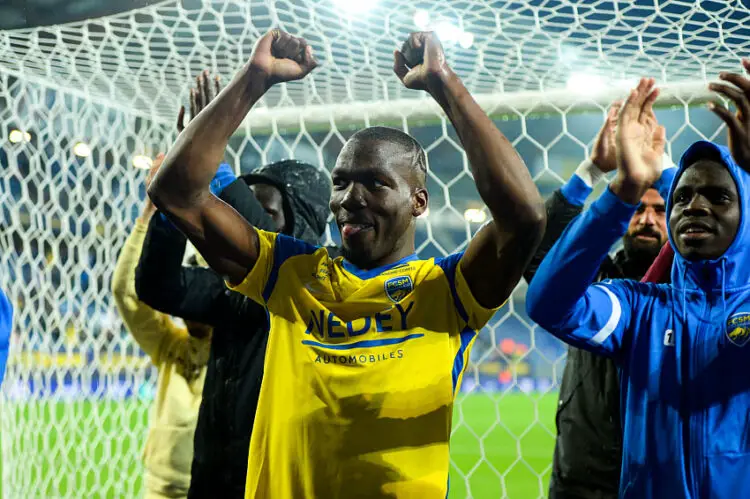 19 Florentin POGBA (fcsm) during the Ligue 2 BKT match between Sochaux and Bastia at Stade Auguste Bonal on April 30, 2022 in Montbeliard, France. (Photo by Vincent Poyer/FEP/Icon Sport) - Photo by Icon sport   - Photo by Icon Sport